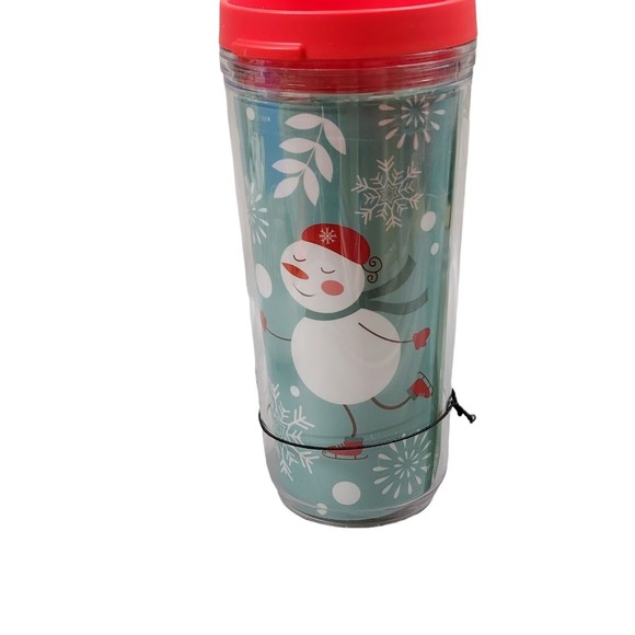 Thermos Double Wall Christmas Tumblers 16 oz Kit Snowman Skating NWT - Picture 8 of 9
